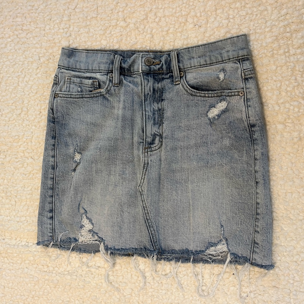 Eunina Light Blue High Rise Mini Skirt